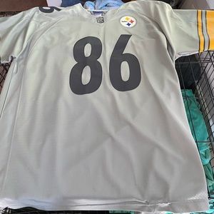 Hines Ward XL Gray Steelers Jersey